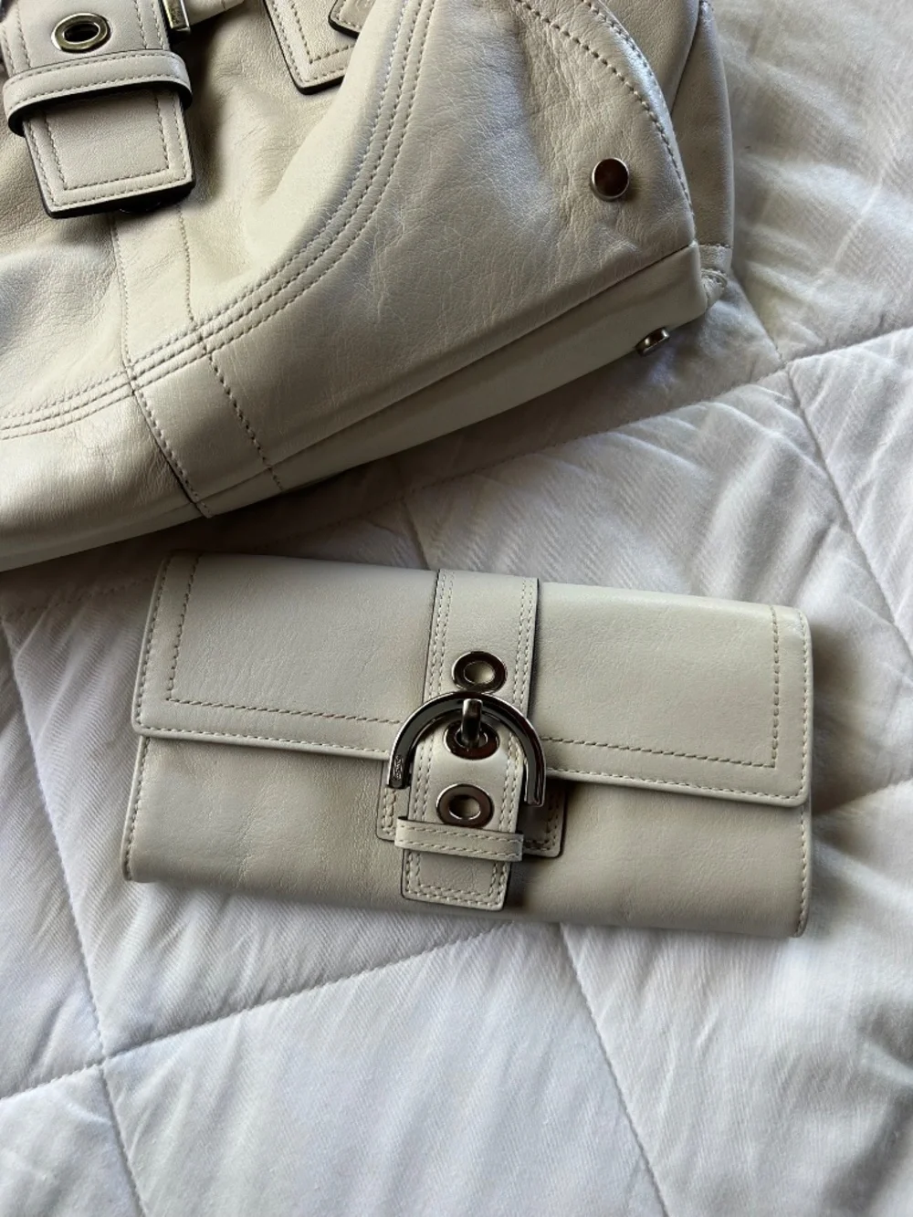 Coach Soho Leather Flap Satchel and Coach Soho Leather Buckle Wallet Set